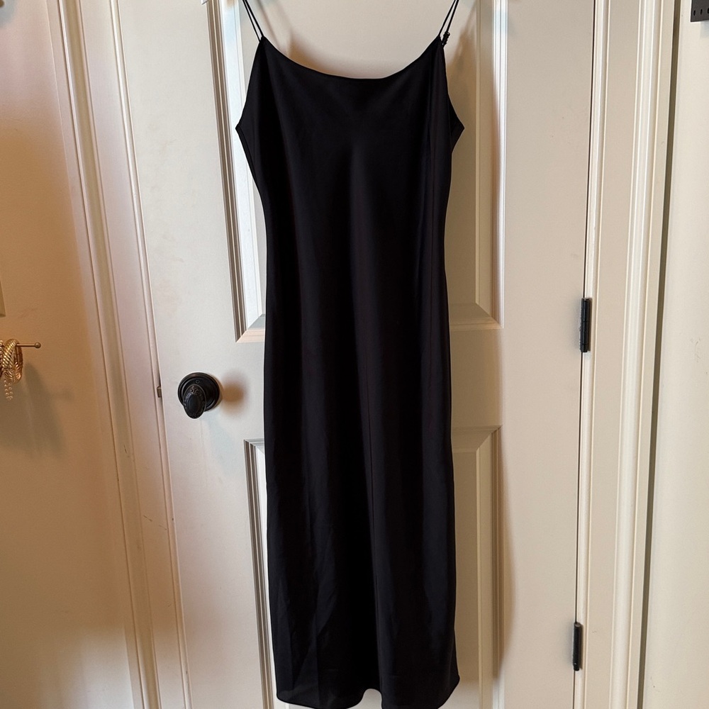 J. Crew Classic Black Slip Dress